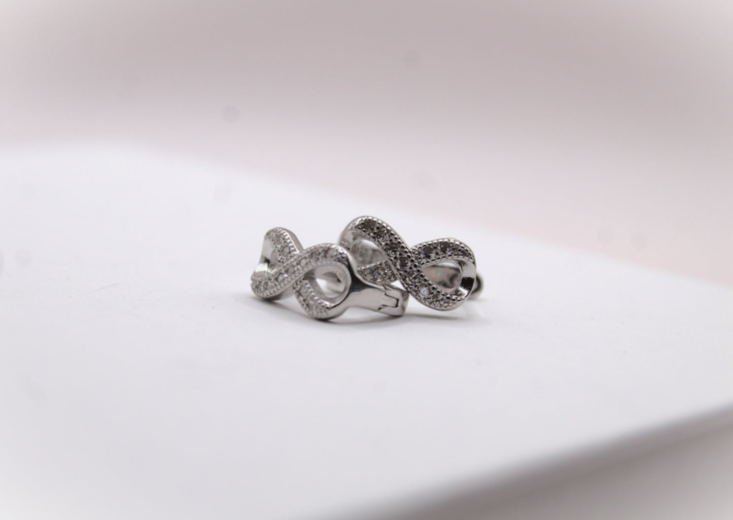 Huggie Earrings " infinity"